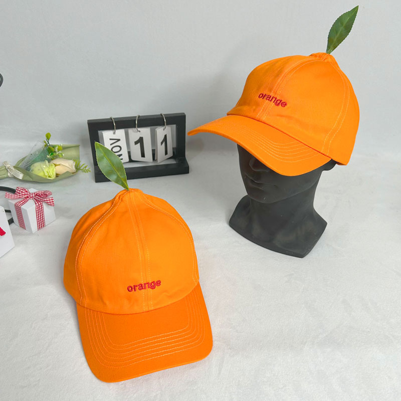Cartoon Orange Unisex Cap Casu - Streetwear Brand Hats ulasan dan harga