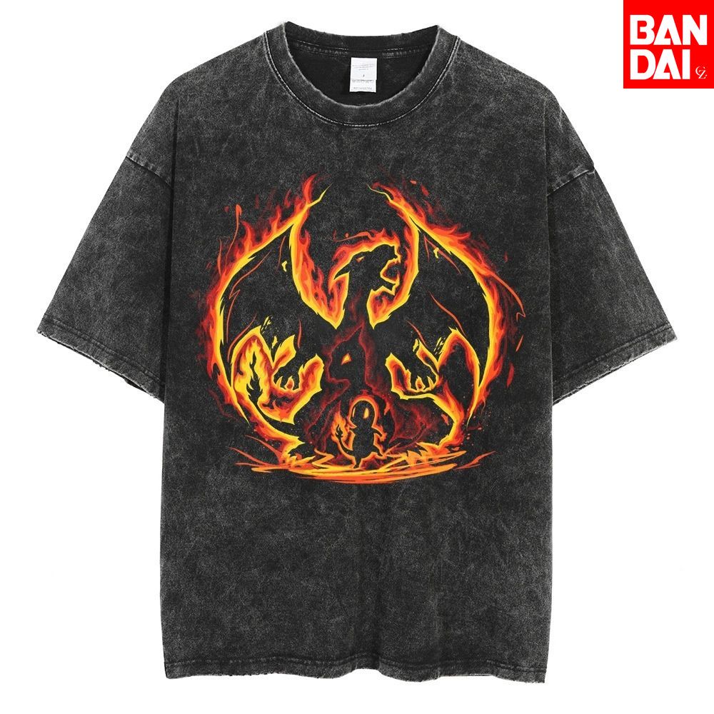 Pokemon Charizard T Shirt Men  - Streetwear Brand Hats ulasan dan harga