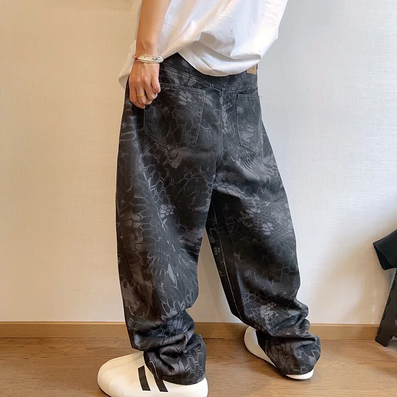 New Men Chic Snake Print Stree - Streetwear Brand Popular ulasan dan harga
