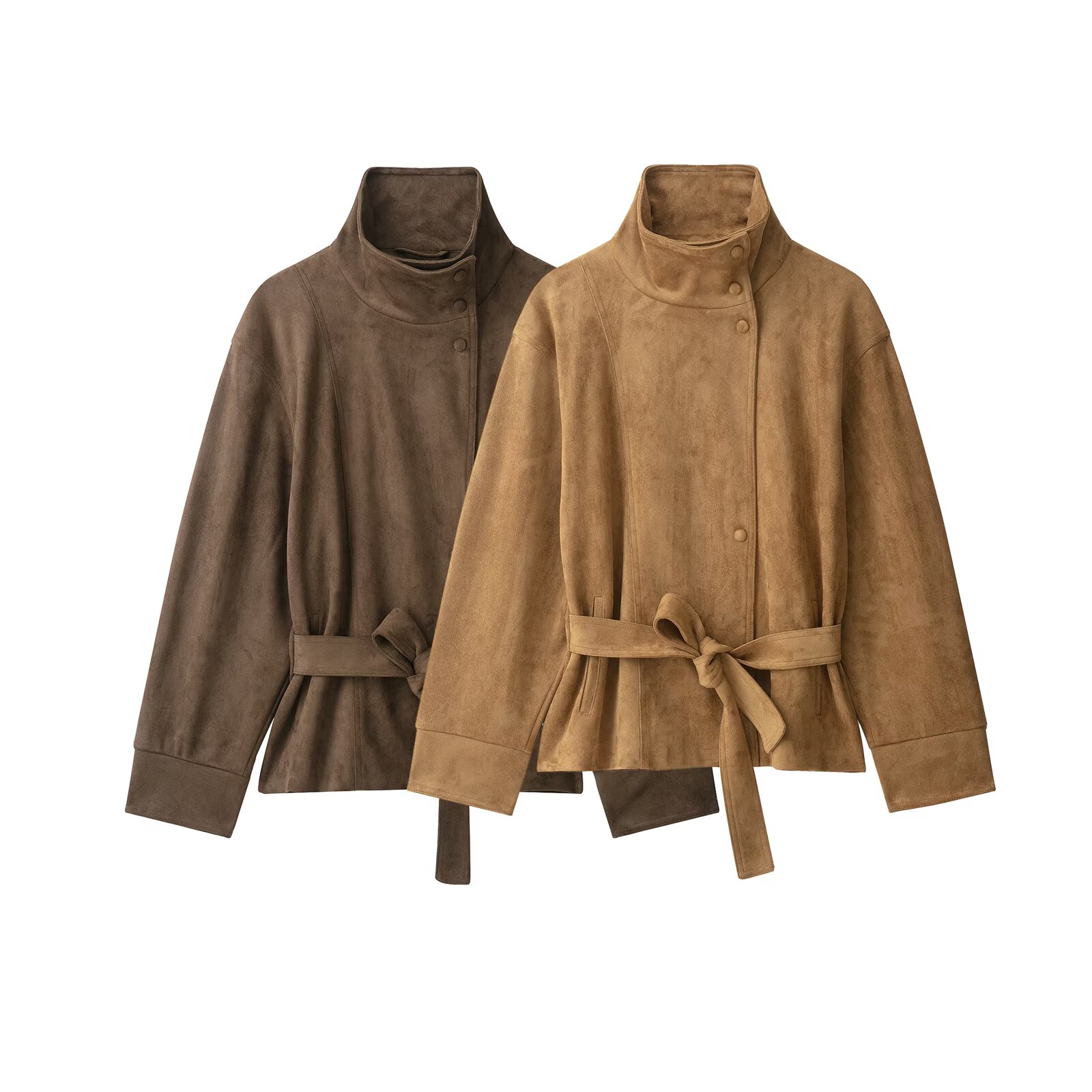 Brown Suede Belt Short Trench  - Streetwear Brand Belts ulasan dan harga